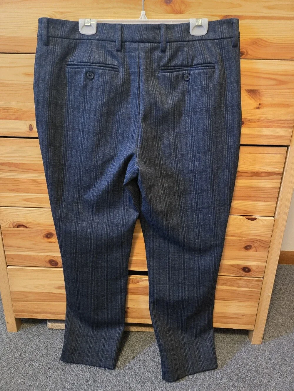 LIVERPOOL Men's Blue Plaid Career Dress Pants. Size 36x30. - Picture 2 of 5